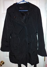 Women's Jason Kole Jacket Size L Black Winter Fall Zipper Hood Princess Seam