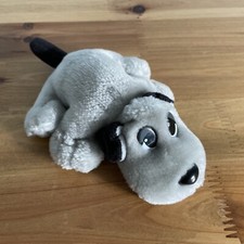 VTG  96 Pound Puppies Grey Stuffed Animal Plush Dog 6  Long Short Black Ears