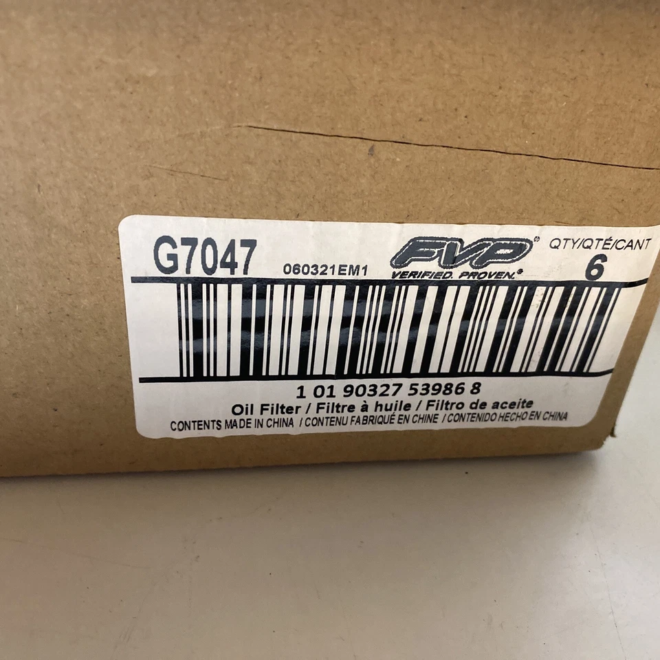 FILTRO ACEITE MOTOR FVP G7047 - CAJA DE 6 Foto 4 de 4
