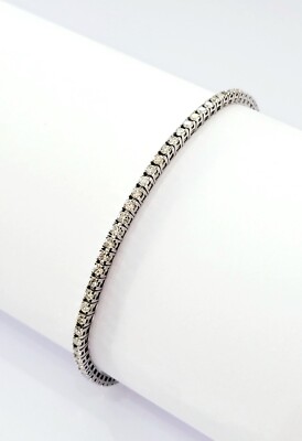 Bracelet Tennis Crieri Poésie En Or Rose 18K Avec Diamants Fancy Noir - Neuf Avec étiquettes, 2 Carats