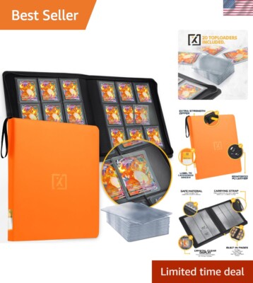 Premium 9-Pocket Toploader Binder | Holds 252 Cards - Includes 20 Toploaders