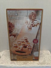 American Vintage Foldable Table Top Wood Beer Pong Game Brand New