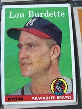 1958 TOPPS #10 LOU BURDETTE BRAVES NM