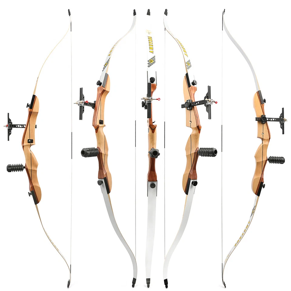 66''68''70'' Recurve Bow Set 14-40lbs Archery Takedown Bow Practice Hunt Shoot - Image 3 of 4