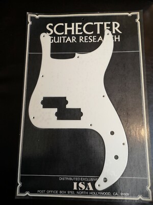  SCHECTER Guitar Research Pickguard für P-Bass , Aluminium White Anodized NOS