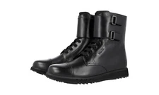 PRADA HIGH TOP SNEAKERS COMBAT-BOOTS BOOTIES 4T3361 BLACK US 8.5 EU 41,5 42