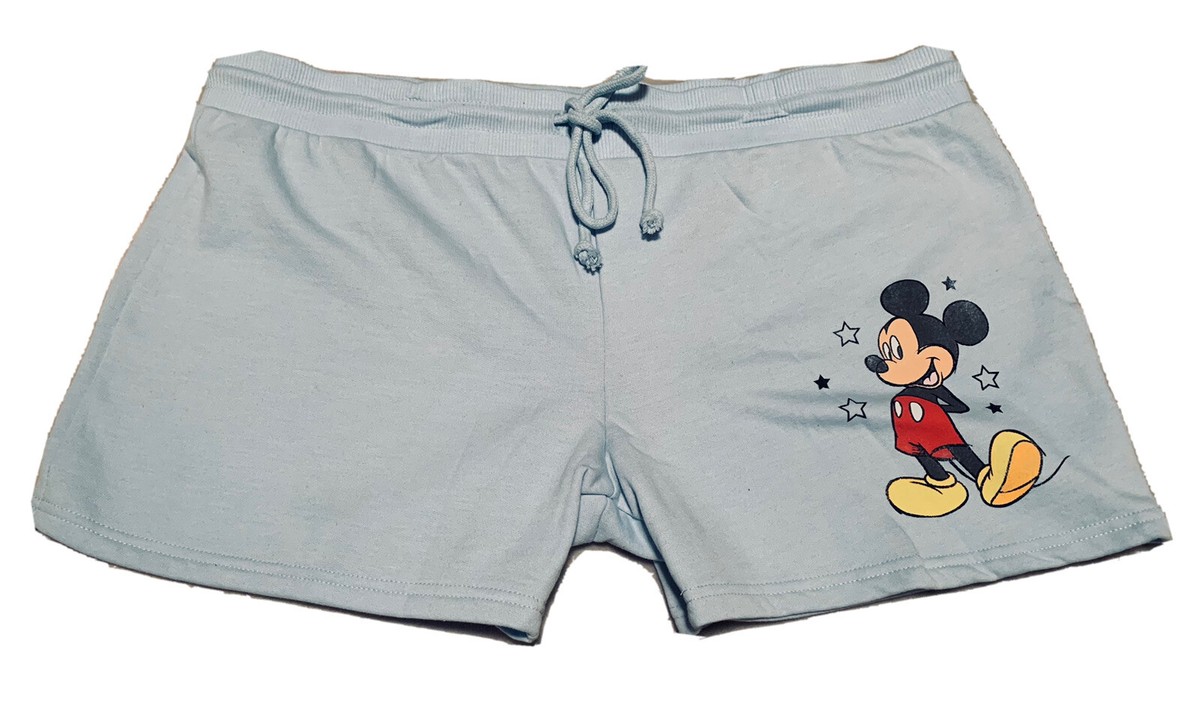 NEW Disney Mickey Mouse Women's Sky Blue Knit Fleece Lounge/Sleep