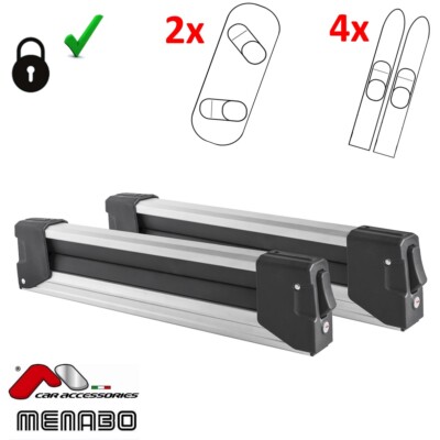 Universal Skiträger Dachträger für 4 Paar Ski oder 2 Snowboards Menabo Yelo NS
