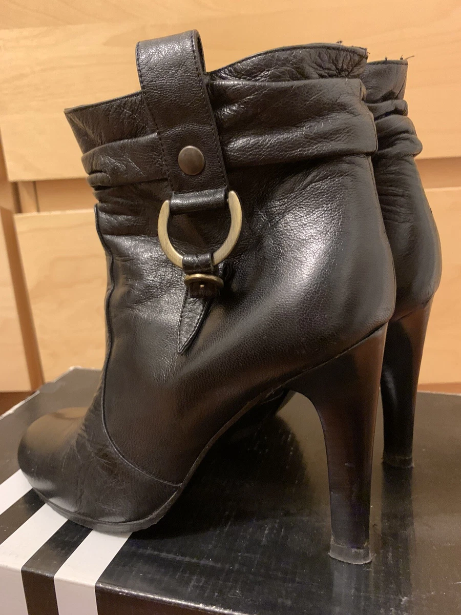 Woman s Vero Cuoio Genuine Leather High Heel Ankle Boots 8 5US EU39