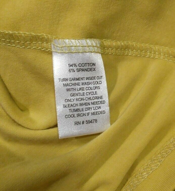 Yellow Cotton Spandex Stretch Tank Top Missing Tags Medium? | eBay