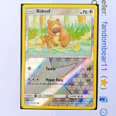 beaver pokemon card Review of All Drawing Cards in the Pokmon TCG That Pokemon cant use that attack during your opponents next turn Bidoof REVERSE HOLO card 171/236