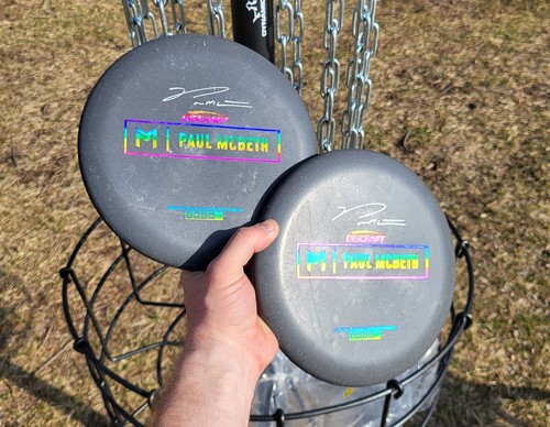 Discraft Disc Golf McBeth Proto Luna Lot (2) Signed, Black/Rainbow Foil-RARE!!! - Picture 5 of 24