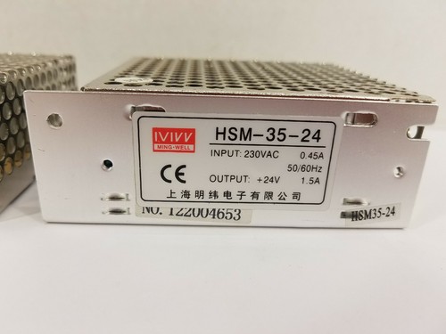 (2) Fuente de alimentación conmutada Mean Well HSM-35-24 24 VDC @ salida de 35 W (230 VAC pulgadas) - Imagen 6 de 9