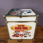 Nintendo Super Mario 3 & ZeldaWood Box Toy Chest Storage - RARE1980s Vintage