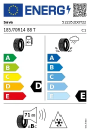 Sava Adapto 3PMSF DOT22 185/70 R14 88T Ganzjahresreifen - Bild 3 von 3