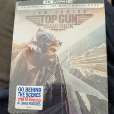 NEW Top Gun: Maverick STEELBOOK 4K Blu-Ray Di...