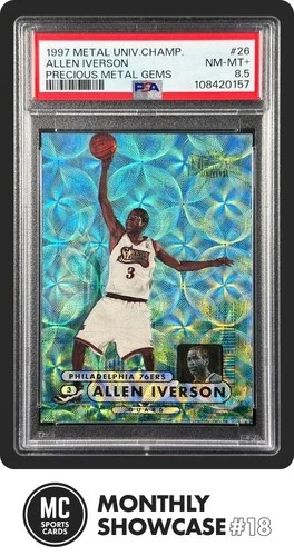 ALLEN IVERSON PSA 8.5 1997 METAL UNIVERSE #26 PRECIOUS GEMS PMG CHAMPIONSHIP /50