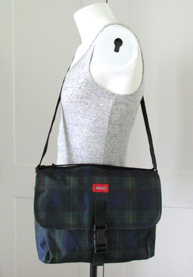 NEW VTG. Y2K Yak Pak Dickies Tartan Plaid Tote Shoulder Messenger Bag