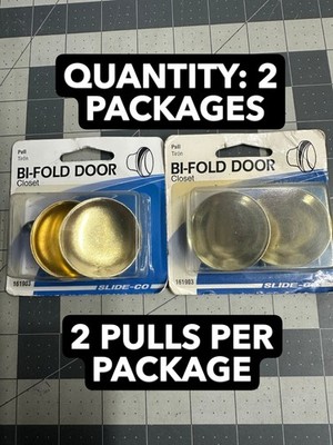 2-pack lot 2/PC Prime-Line 161903 Bright Brass Right Left Handed Knob Pull