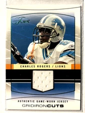 2004 Flair - Gridiron Cuts Charles Rogers #GC-CR Green (MEM)