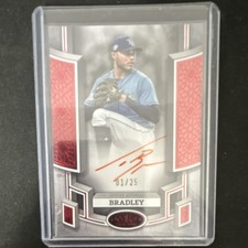 Topps Tier One Breakout Autographs Red Foil Auto 1/25 Taj Bradley BOA-TB Rays