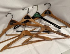 Vintage Wooden Hangers With Advertising, Lot of 6