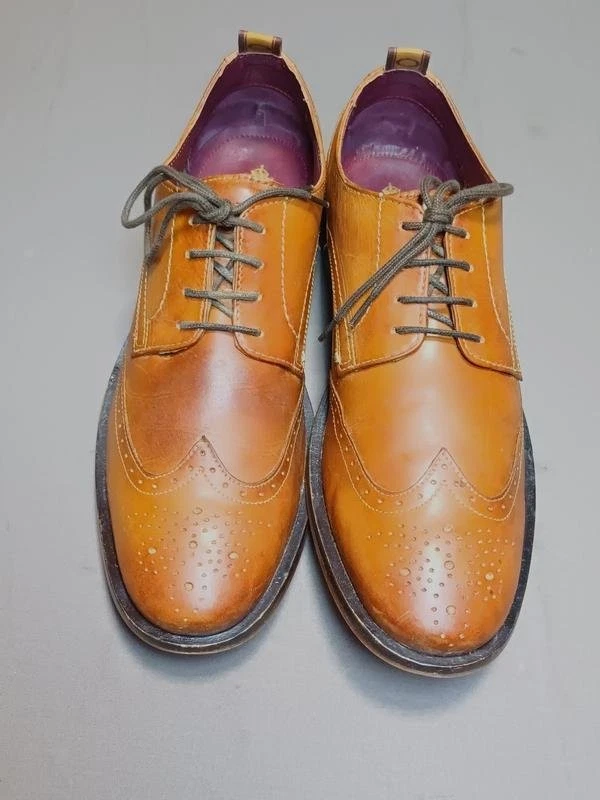 Men BASE LONDON Heels Brown Leather 43 - Bild 4 von 4