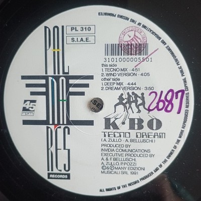 K.BO    Tecno Dream 12'' IT-1991  PRESS VG