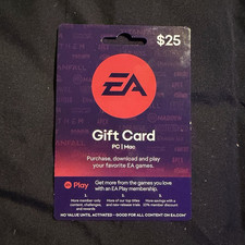 EA Gift Card 25 for PC  Mac Games, Scratch-Off PIN, No Expiration Date
