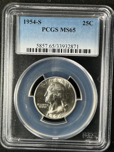 1954-S  25C Washington Quarter Dollar PCGS MS65 33932871