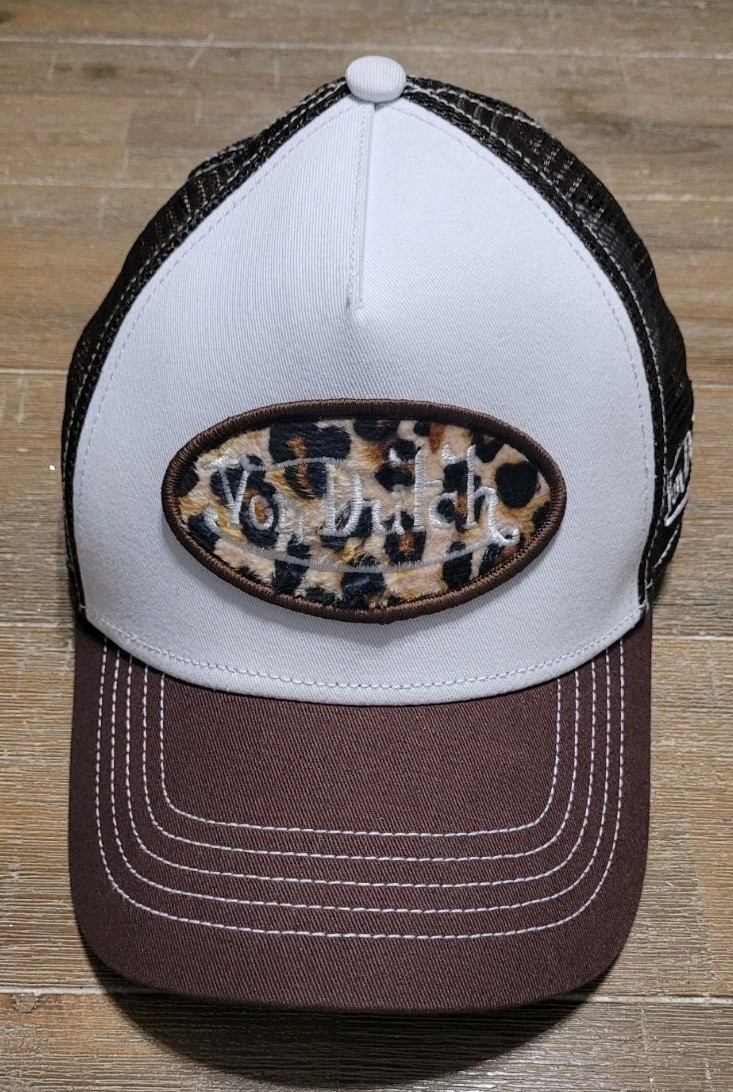 Von Dutch Trucker Hat Snapback Cap Animal Print Brown White  display picture 1