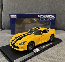 1/18 Maisto Dodge Viper Gts Srt Coupe 2013 Yellow/black Diecast Special Edition