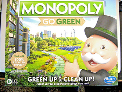 Monopoly: Go Green Edition Board Game Green Up to Clean Up *NEW IN BOX*