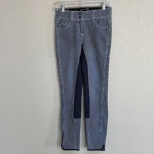 Goode Rider Full Seat Navy & White Striped Riding Breeches Women’s 24