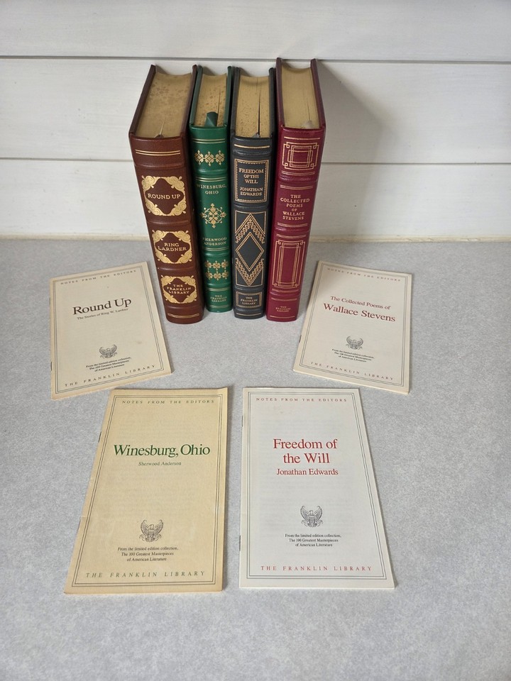 Lot Of 4 Franklin Library Leather Bound Collector Books Gold Gilt Pages ...