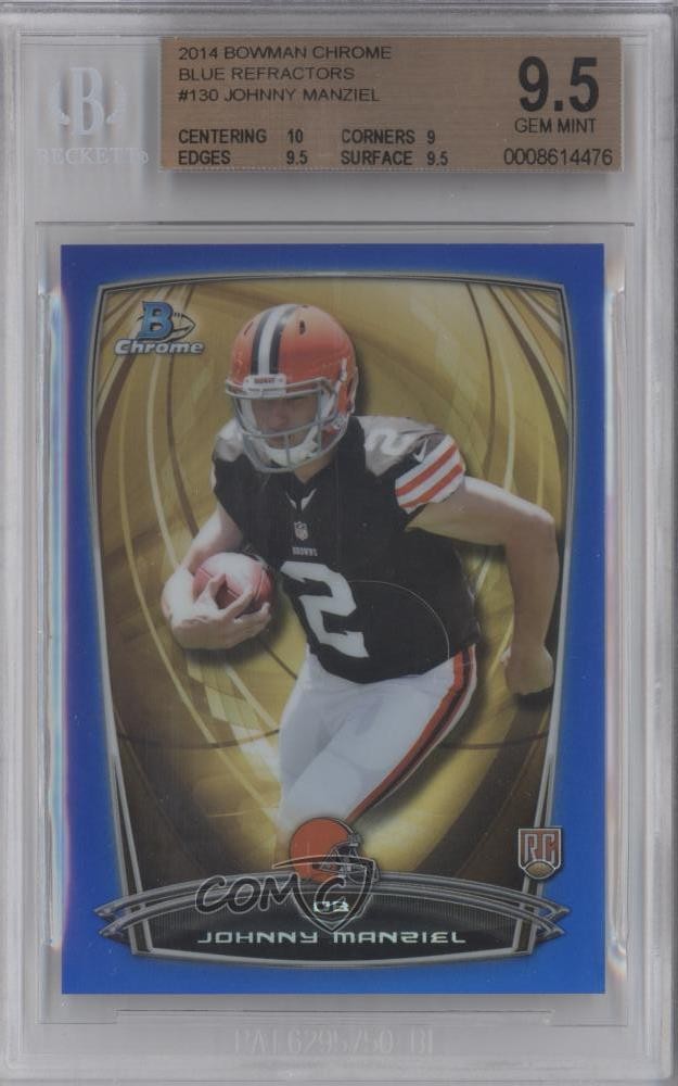 Johnny Manziel Bowman Chrome #130 Blue Refractor