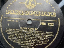 THE BEATLES 1st ORG GOLD 1N-1N PRESSED 1963 VINYL LP PLEASE ME EJD MONO NM INNER