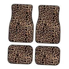 Leopard Print Auto Floor Mats - Heavy Duty Universal Fit - Sedan Suv Truck Leopard Print Auto Floor Mats - Heavy Duty Universal Fit - Sedan Suv Truck