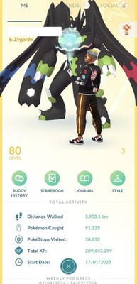 Pokémon Acc GO Level80/Full Fused Acc/Full Form Zygarde/112 Arm Mew2 Tradable 