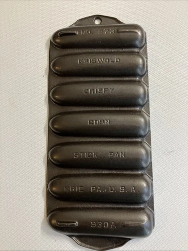 Griswold Crispy Corn Bread Stick Pan No 273 Erie PA USA 930 Vintage Cast Iron