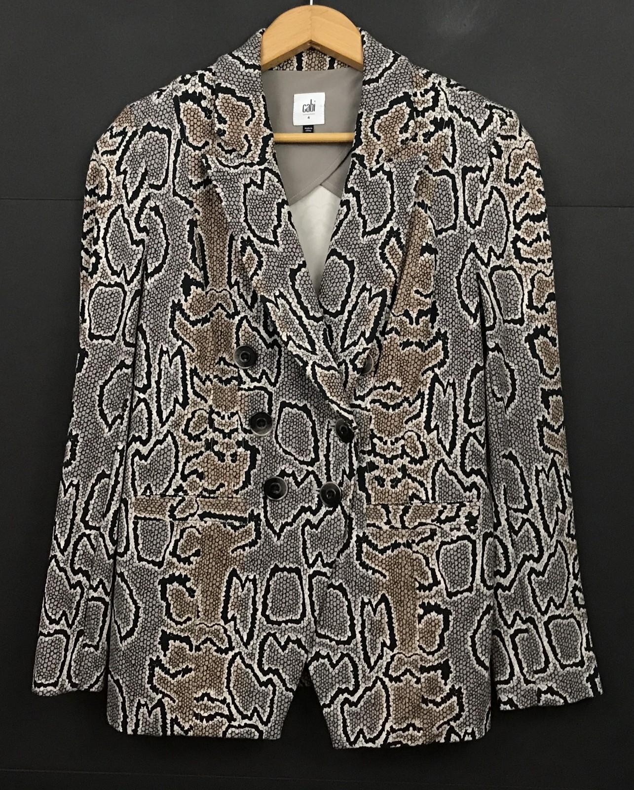 Cabi 3733 Double Breasted Python Blazer Jacket Wo… - image 1