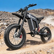 26" Fat Tire Electric Bike for Adults 1500W 60V30AH 40MPH Mountainbike Oil Brake