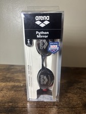 Arena Python Mirror Adult Swimming Goggles Silver Black Red New