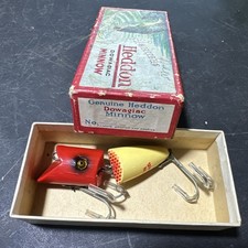 Vintage Heddon Zig Wag Jr Jointed Fishing Lure Red Head / White W/ 8302 Box