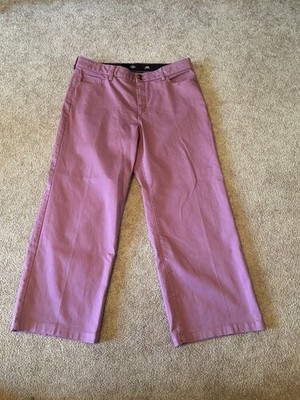 St.John s Bay Bordeaux Rose 16 High-Rise Wide-Leg  Jean NWOT