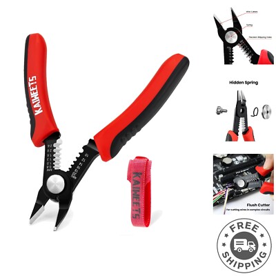 Multi-Functional Ergonomic Wire Cutters with Hidden Spring for Tight Areas