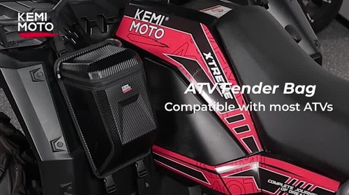Upgraded EVA ATV Fender Bag Pack Luggage Storage Cargo Bag For Sportsman Yamaha - Video 1 of 1