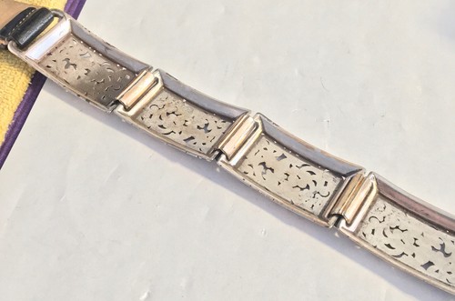 vtg BRIGHTON BLACK LEATHER & FILIGREE METAL PANEL BELT SIZE S ~ 28 ~ MADE IN USA - Picture 6 of 9