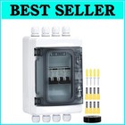 Compact 40 Amp Circuit Breaker Box with Transparent Cover for Solar Applications