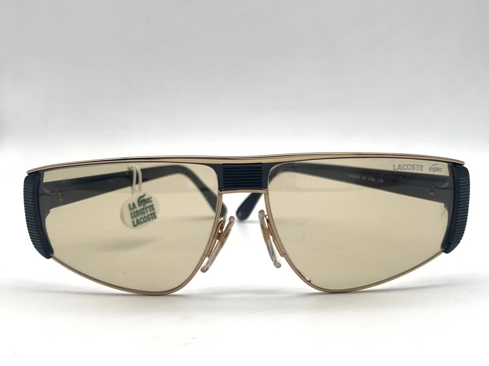 Óculos de sol Lacoste 138 aviador novo unissex "preto e bronze" 100% AUTÊNTICO - Imagem 2 de 4